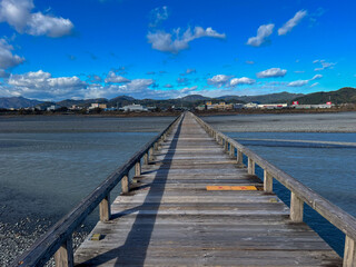 Fototapeta premium Horai Bridge Over a River in Shizuoka Japan