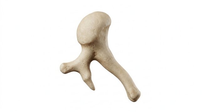 Detailed Anatomy Of The Human Pelvis Bone On White Background
