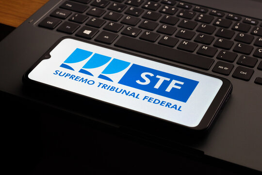 In this photo illustration, the Supremo Tribunal Federal - STF (Supreme Federal Court of Brazil) logo is seen displayed on a smartphone screen.