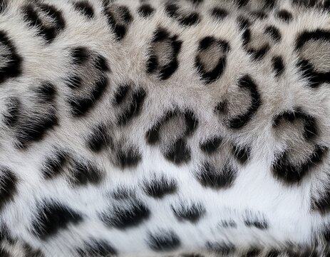snow leopard fur seamless pattern repeated background of fluffy texture