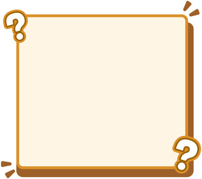 Question Mark Corner Topic Text Frame