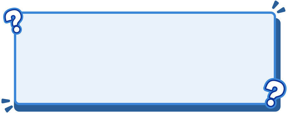 Horizontal Question Mark Corner Topic Text Frame