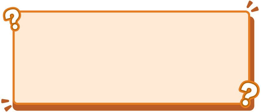 Horizontal Question Mark Corner Topic Text Frame