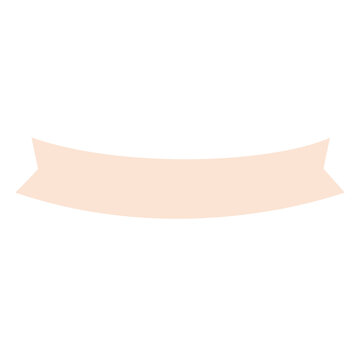 Minimal Curved Ribbon Banner Vector Illustration