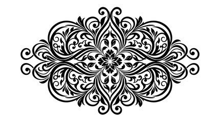 Elegant festive swirl design on a white background ornate floral vector illustration © Easy Graphi