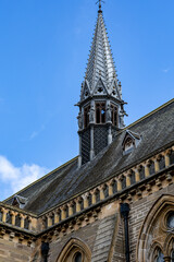 Fototapeta premium Gothic Church Steeple Architecture in Dundee, Scotland, UK.
