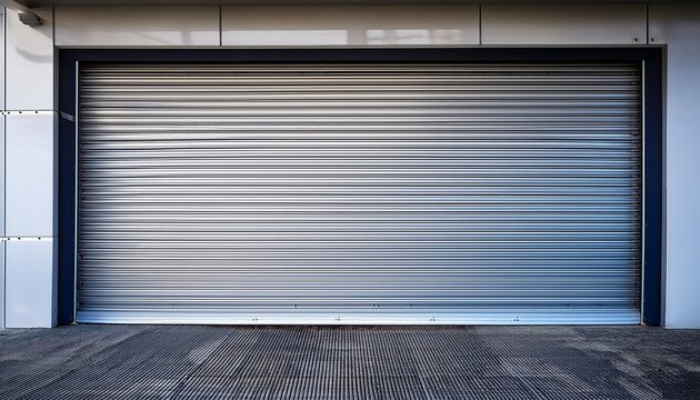 modern roller shutter door is closed providing security and privacy