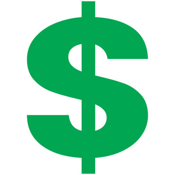 Green dollar sign currency icon vector illustration
