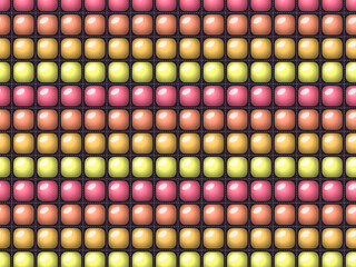Obraz premium Shiny Puffed Quilt Cells Dimensional Textile Design