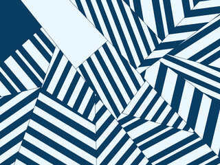 Fototapeta premium Bold Fractured Stripe Blocks Fashion Print Pattern