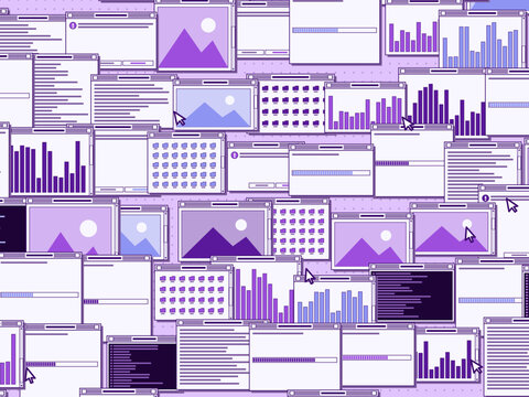 Old School Software Windows Aesthetic Vector Backdrop