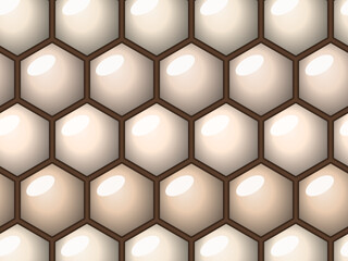 Obraz premium Glossy Puffy Quilt Pattern Soft Cushion Tiles
