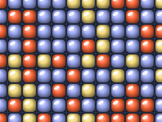 Obraz premium Glossy Puffy Quilt Pattern Soft Cushion Tiles