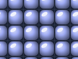 Obraz premium Shiny Puffed Quilt Cells Dimensional Textile Design