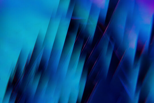 Abstract blue light streak background with diagonal motion blur