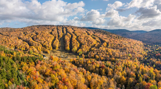 Dixville Notch wilderness ski area in Autumn - New Hampshire	