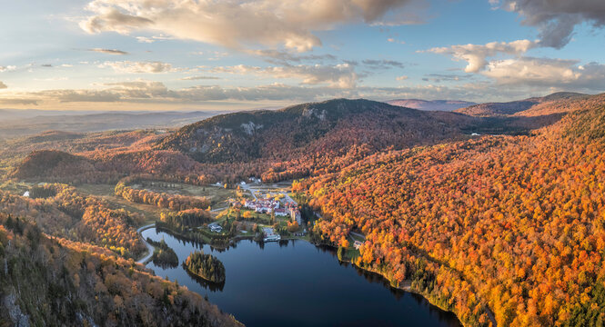 Autumn Sunset at Dixville Notch - New Hampshire - Table Rock overlook