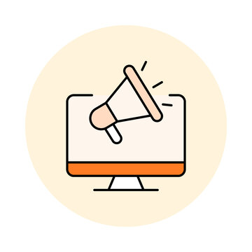 Digital Marketing Icon, Digital Marketing Strategy for Online Advertising, SEO and Customer Engagement, Modern Digital Marketing Campaign for Brand Awareness, Lead Generation and Business Growth