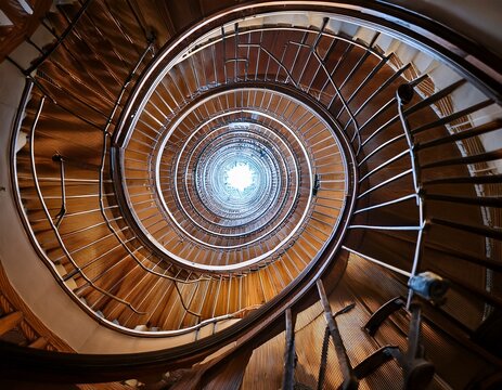 low angle view of spiral staircase