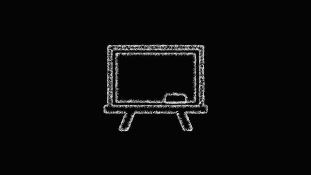 Sketch blackboard icon animation - smooth progressive reveal
