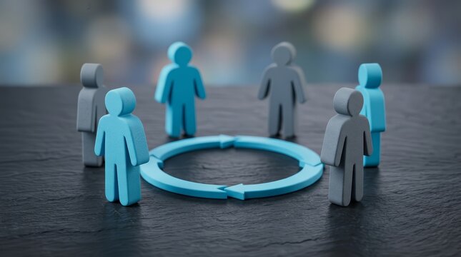 A continuous feedback cycle involving exchanges of input and action for team performance.