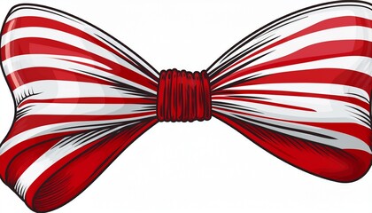 Obraz premium red white headband tied knot style