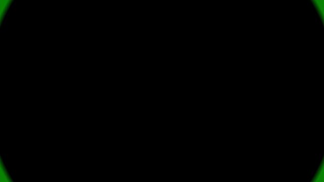 Minimalist bold circle ring shrink and collapse transition on chroma key green background in 4K