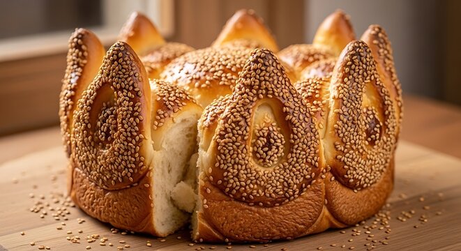 bread with sesame seeds