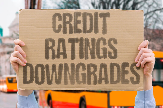 "Credit ratings downgrades" Debt assessments fall when companies show financial strain. CREDIT. RATINGS. DEBT. RISK. DOWNGRADE.