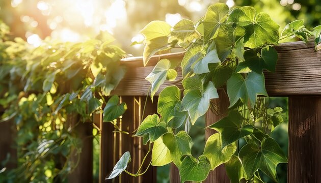 a close up view of a healthy cissus quadrangularis climbing plant growing on a wooden trellis in a sunlit garden capturing the lush texture and foliage