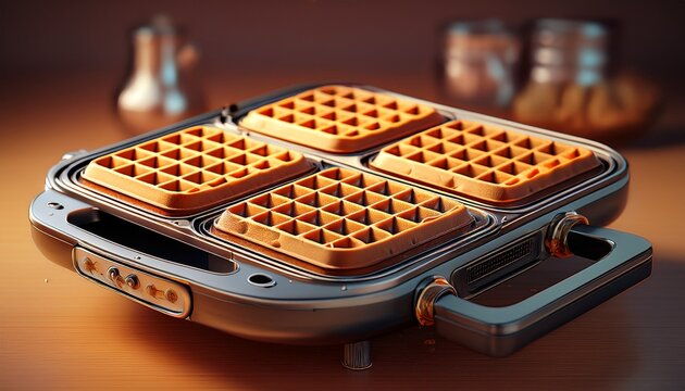 dual waffle maker a kitchen essential 3d