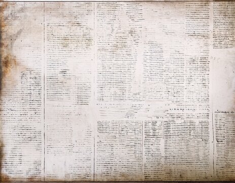 aged newspaper texture white distressed paper surface patterned background with text area retro grunge style