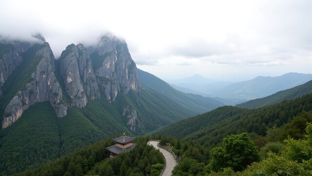 Majestic Lingshan Mountain in Shangrao China