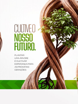 Cultive o Nosso Futuro Preserva&ccedil;&atilde;o Ecol&oacute;gica Post Card Insta Template Banner