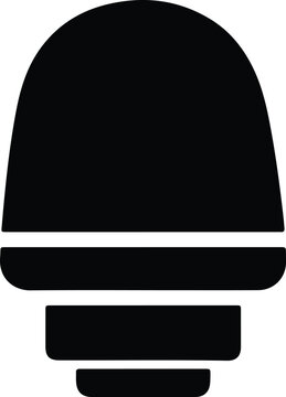 Silhouette of a simple light bulb shape for innovative business concepts Vector