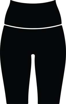 Silhouette of women fitness shorts for exercise and active sports wear Vector