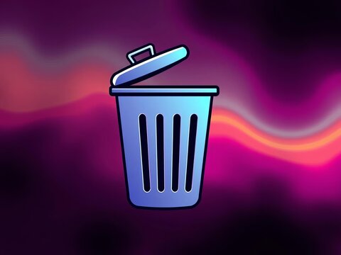 Vector illustration of a trash can icon with delete symbol, ||icons, clear disk space
