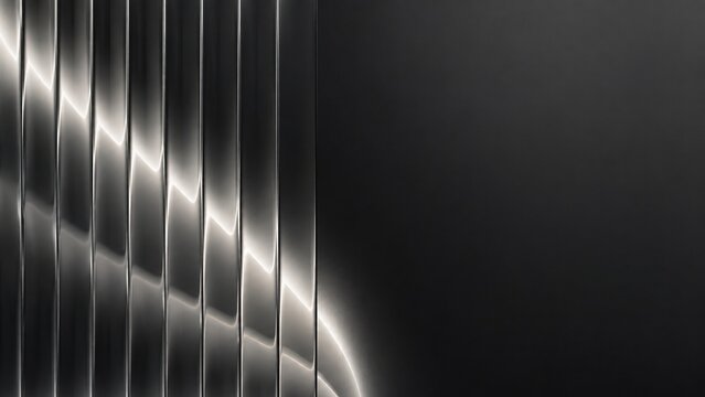 Silver lenticular glass sweep with graphite copy space