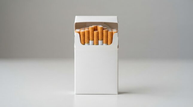 Closed Box of Cigarettes with Orange Filters Visible