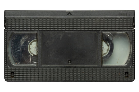 Vintage blank VHS tape front, real asset. png isolated on transparent background