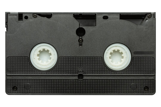 Old VHS tape back, real asset. png isolated on transparent background