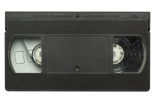 Grunge blank VHS tape front, real asset. png isolated on transparent background