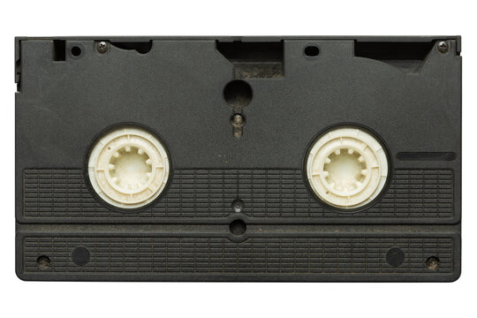 Antique VHS tape back, real asset. png isolated on transparent background