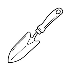 Fototapeta premium Hand Trowel Outline