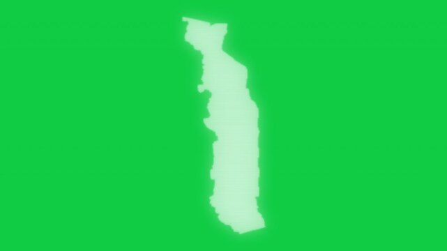 Togo VHS old screen effect map pop animation green background