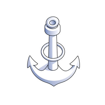 3d anchor icon maritime symbol for navigation and marine concepts