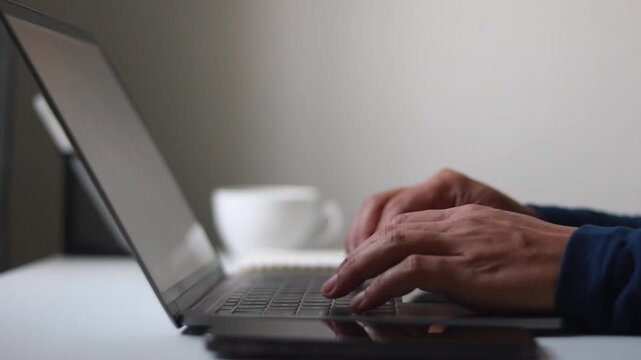 Man hand using two step authentication and verification online account login with laptop, smartphone. Remote work, freelancing, banking and shopping. Cybersecurity, Cyber security 2FA login concept.