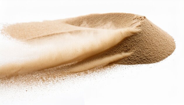 flying sand transparent isolated on white background