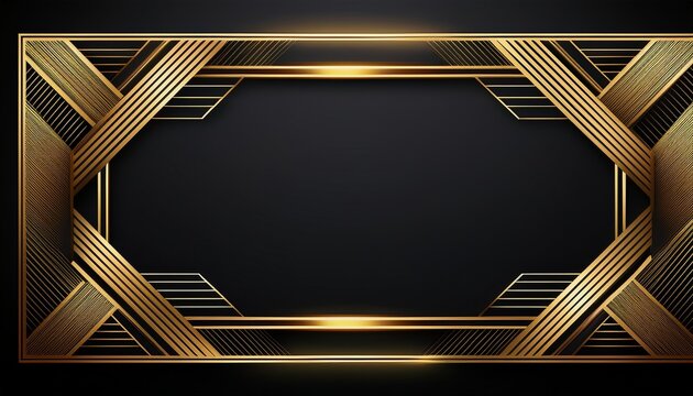 elegant gold frame border with luxury geometric lines perfect for certificates awards or premium decorative designs with sophisticated golden accents and refined details