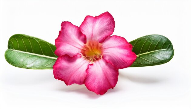 pink adenium flower or desert rose isolated background